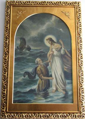 Peter walks on water<br class=