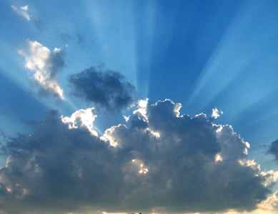 Sunshine above the storm