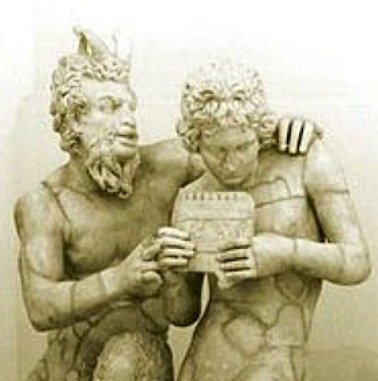 Pan with a young acolyte