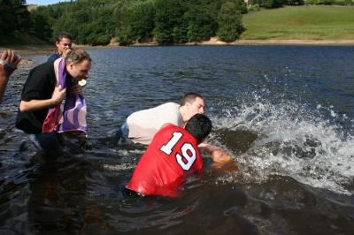 Baptism is by immersion<br>not sprinkling not pouring