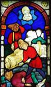 Cain killing Abel by Hans Acker, 1441