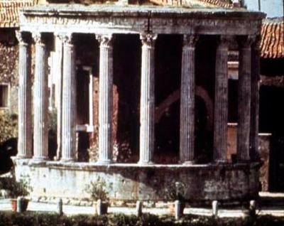 The temple of Sybil in ancient Rome